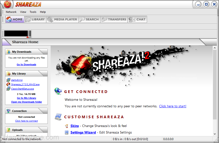 Shareaza 2.7.10.2 Immagine 1
