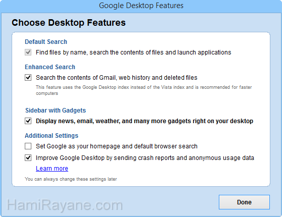 Google Desktop 5.9.1005.12335 Image 2