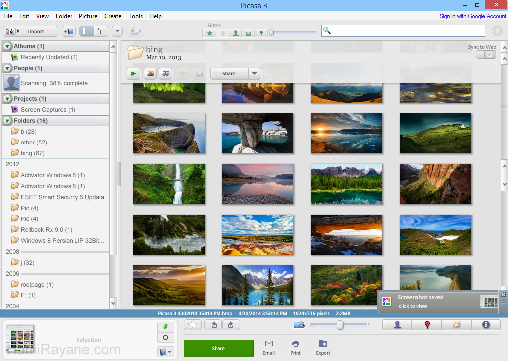 Picasa 3.9 Build 140.248 Immagine 7