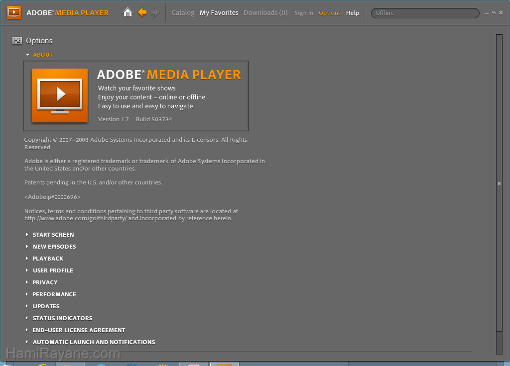 Adobe Media Player 1.7 Immagine 7