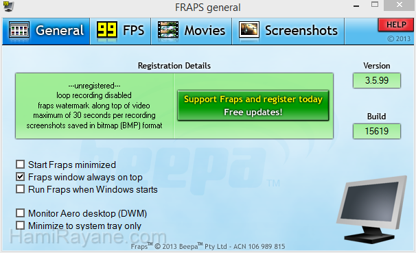 Fraps 3.5.99 Build 15625 Imagen 5