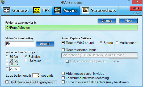 Fraps 3.5.99 Build 15625 Obraz 6