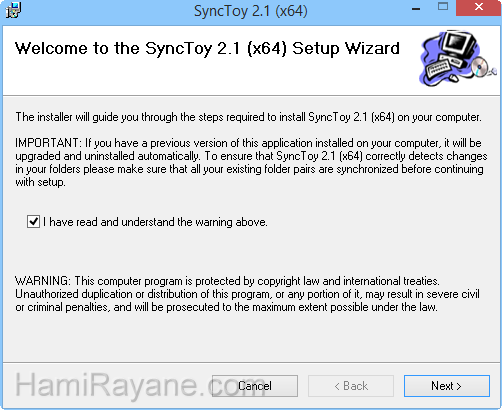 SyncToy 2.1 (64-bit) 그림 1
