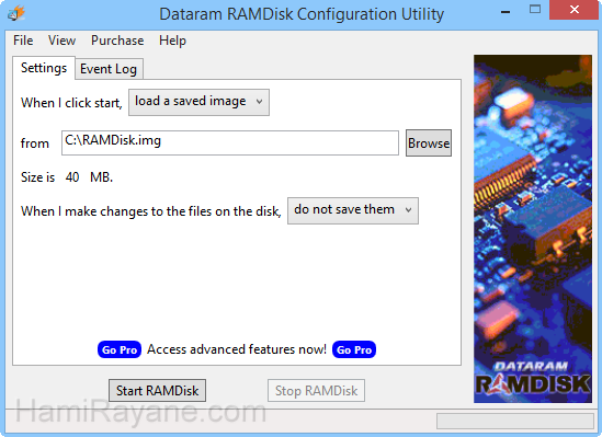 RAMDisk 4.4.0 RC 36 Resim 5