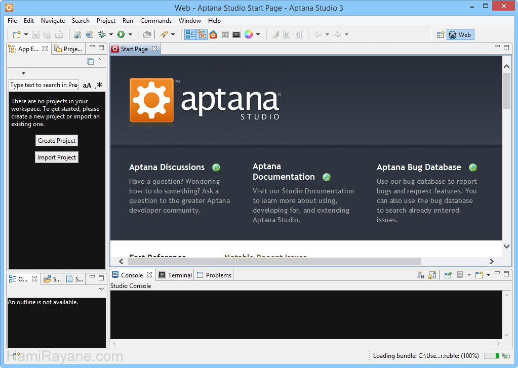 Aptana Studio 3.6.1 Immagine 9