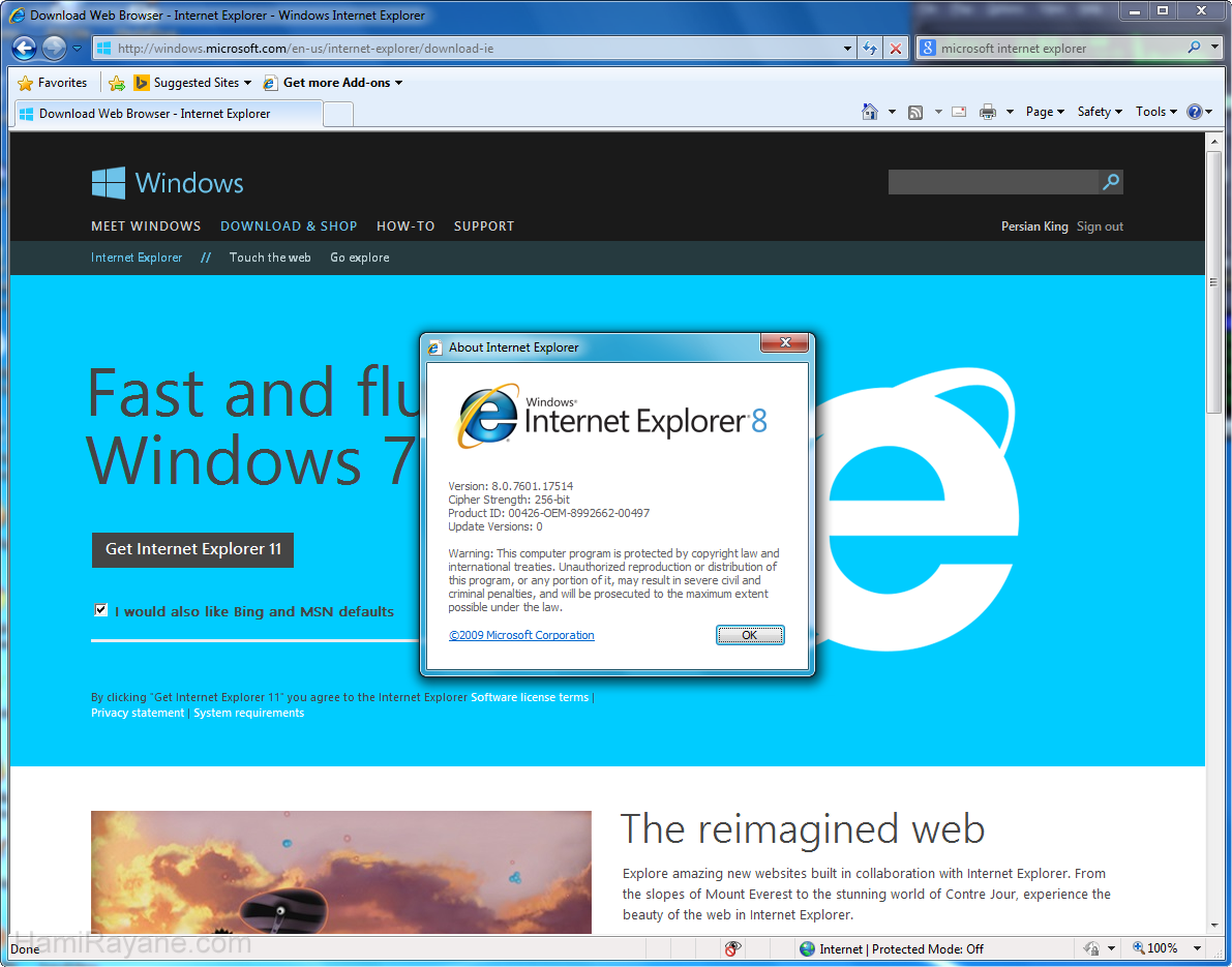 Internet Explorer 11.0 Windows 7 絵 3