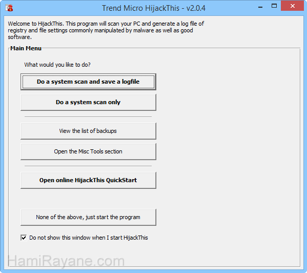 HijackThis 2.0.5 Beta Picture 6