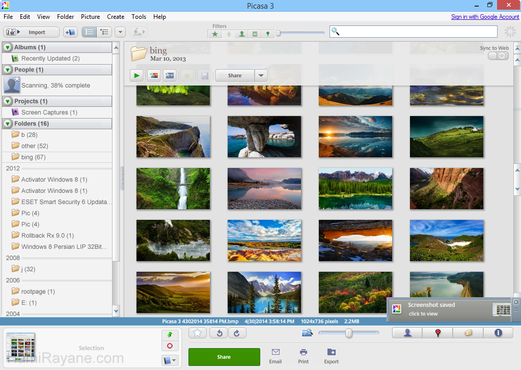 Picasa 3.9 Build 140.248